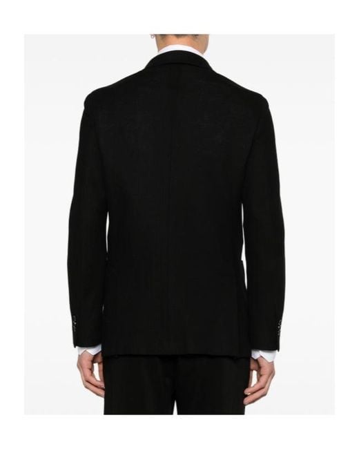 Lardini Black Logo-Pin Blazer for men