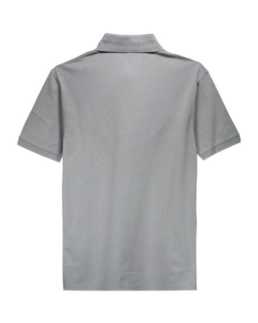 Emporio Armani Gray Logo Short-Sleeved Polo Shirt for men