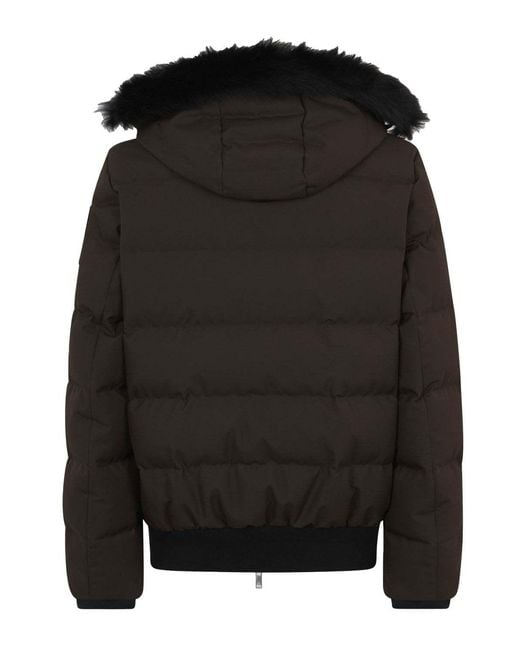 Moose Knuckles Black Long-Sleeved Down Jacket for men