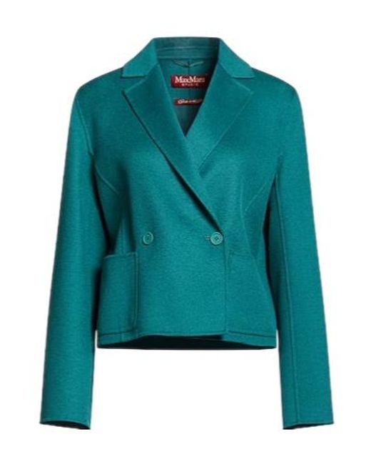 Max Mara Blue Double-Breasted Blazer