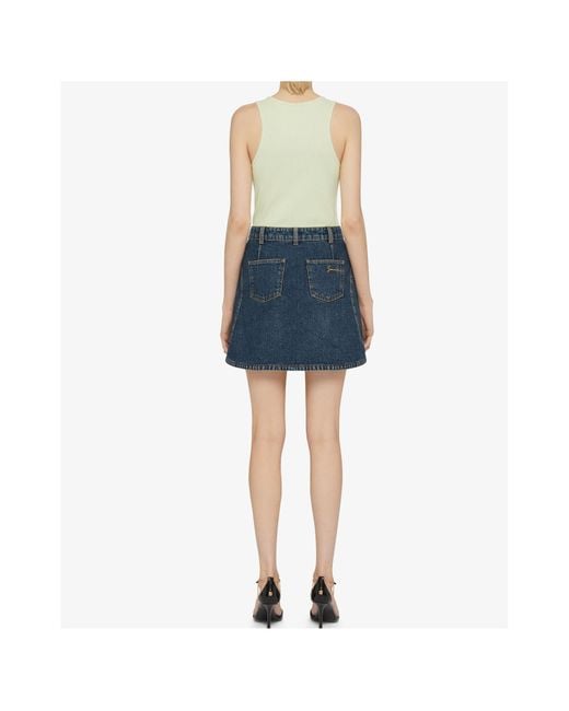 Givenchy Blue Mini Denim Skirt