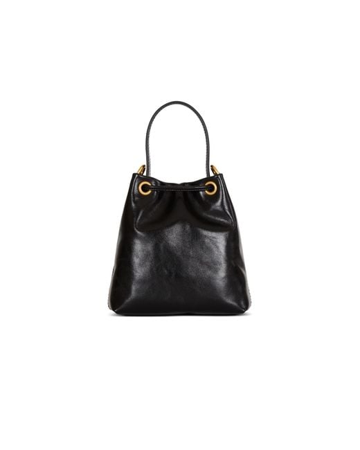 Balmain Black Pulse Logo Bucket Bag