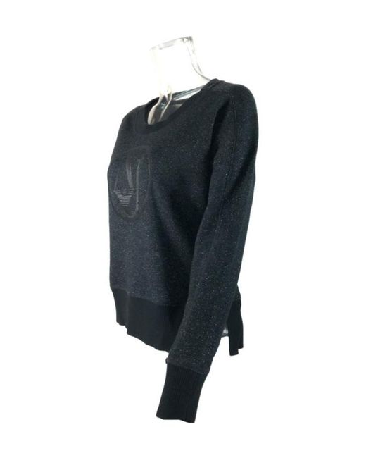 Armani Jeans Blue Round-Neck Long-Sleeved Sweater