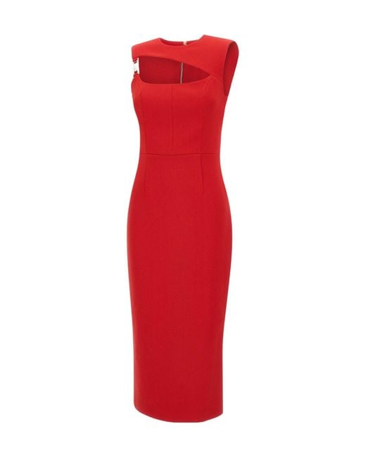Rebecca Vallance Red Midi Dresses