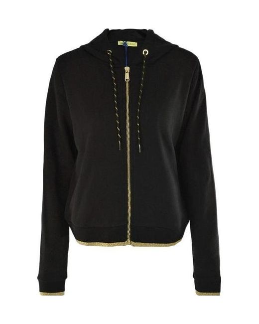 Versace Jeans Black Letter Zipper Casual Jacket