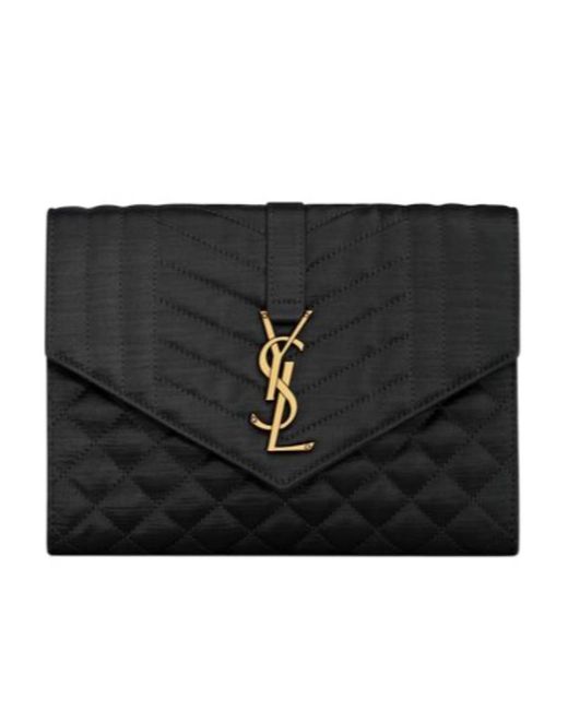 Saint Laurent Black Envelope Flap Pouch
