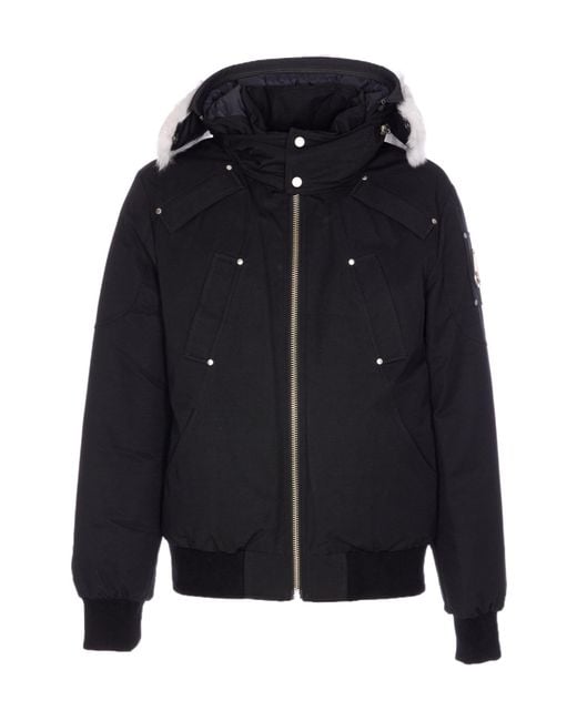 Moose Knuckles Blue Zip-Up Bomber Jacket for men