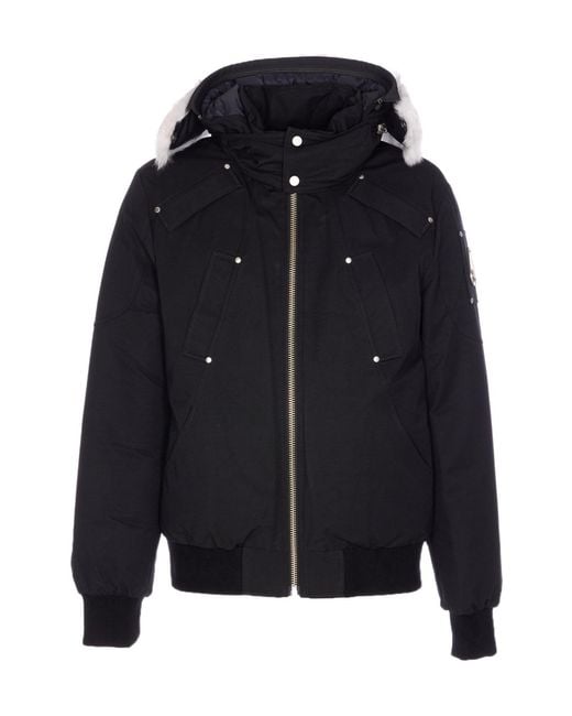 Moose Knuckles Blue Zip-Up Bomber Jacket for men