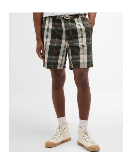 Barbour Green Tartan Relaxed Short for men