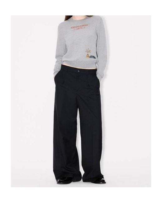 KENZO Gray Beaded Trimps Jumper