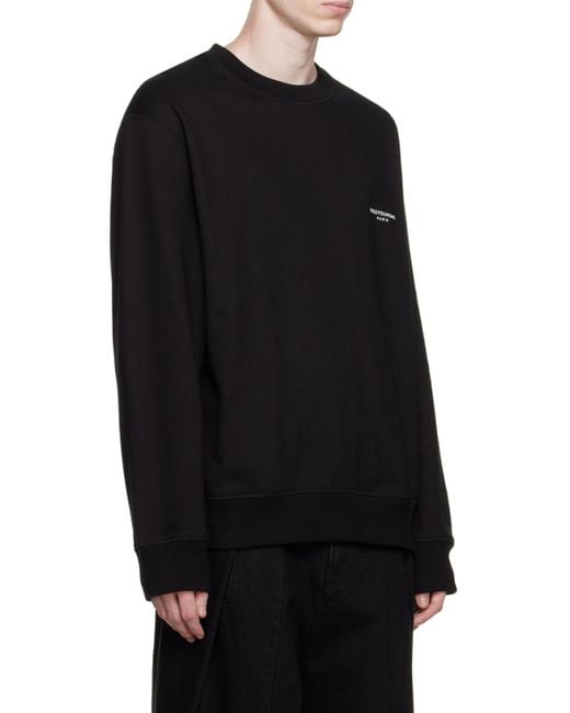 Wooyoungmi Black Round-Necked Sweater for men