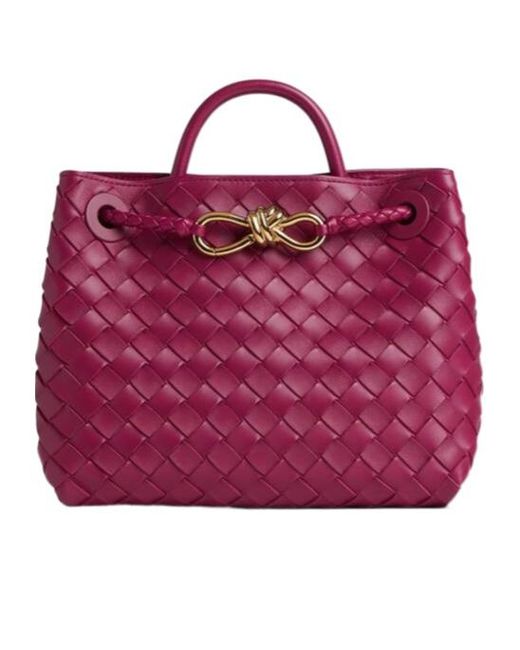 Bottega Veneta Pink Andiamo Small Tote Bag