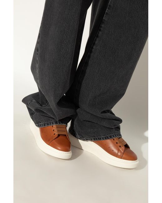 McQueen Brown Oversized Lace-Up Sneakers