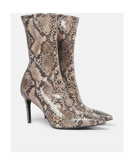 Stella McCartney Brown Stella Iconic Embossed Ankle Boots