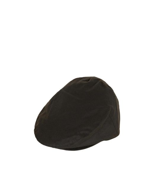 Barbour Black Logo Flat-Topped Hat for men