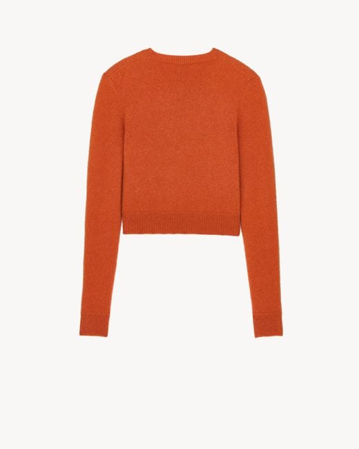 Saint Laurent Orange Crewneck Sweater