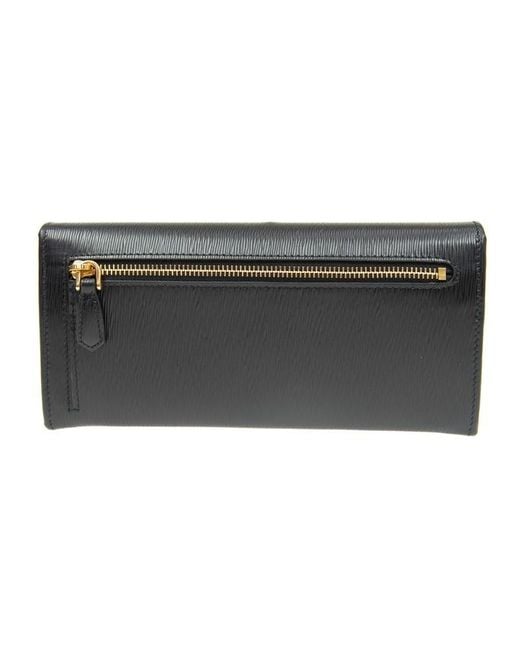 Prada Black Logo Details Wallet