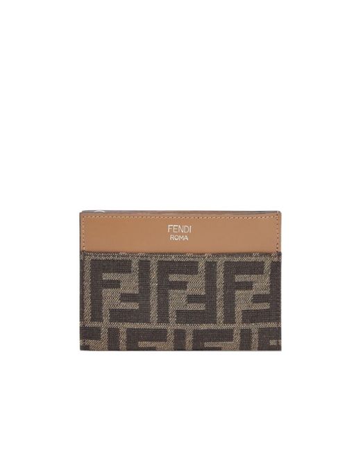 Fendi Gray Fabric Key Case for men