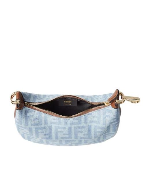 Fendi Blue Mini Graphy Ff Tote Bag