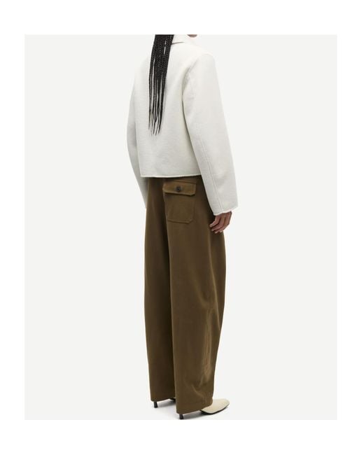 Samsøe & Samsøe White Saholly Collared Jacket