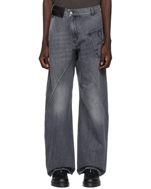 J.W. Anderson Gray Jw Anderson Twisted Workwear Denim Jeans for men