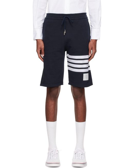 Thom Browne Blue Bar Bermuda Shorts for men