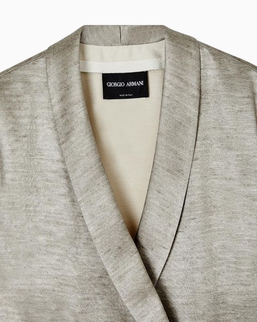 Giorgio Armani Gray Double-Breasted Jacket