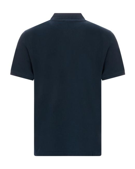 Dondup Blue Embroidered-Logo Polo Shirt for men
