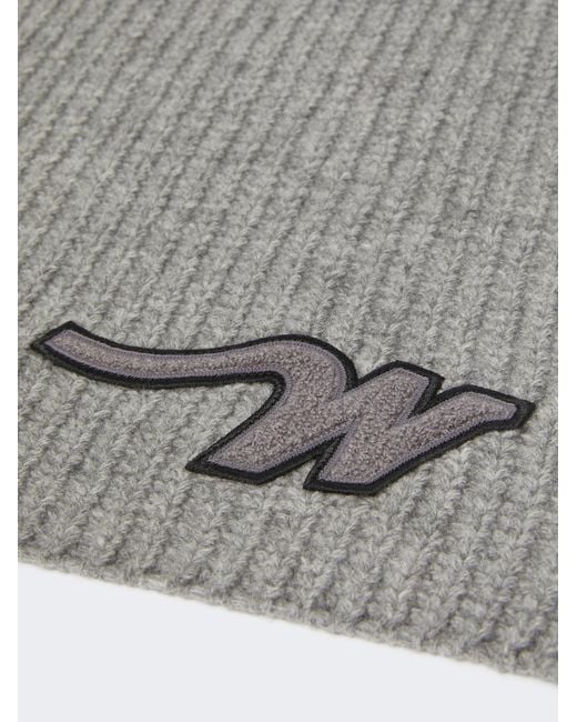 Weekend by Maxmara Gray Wool Yarn Scarf