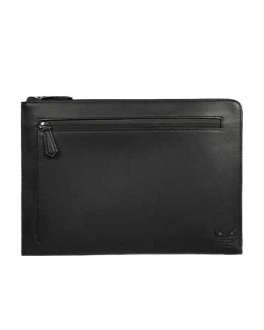 Fendi Black Leather Handbag for men
