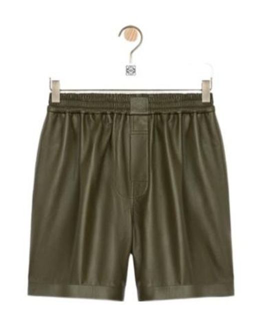 Loewe Green Elastic Waist Shorts for men