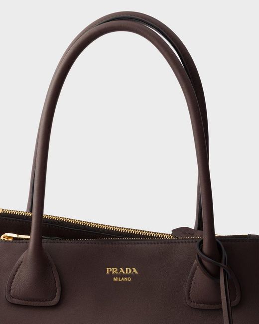 Prada Brown Large Leather Tote Bag
