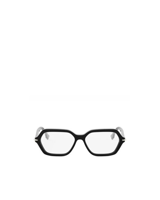Fendi White Geometric Flat Mirror