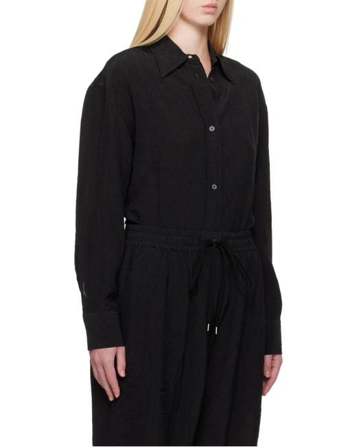 Studio Nicholson Brown Long-Sleeved Buttoned Shirt