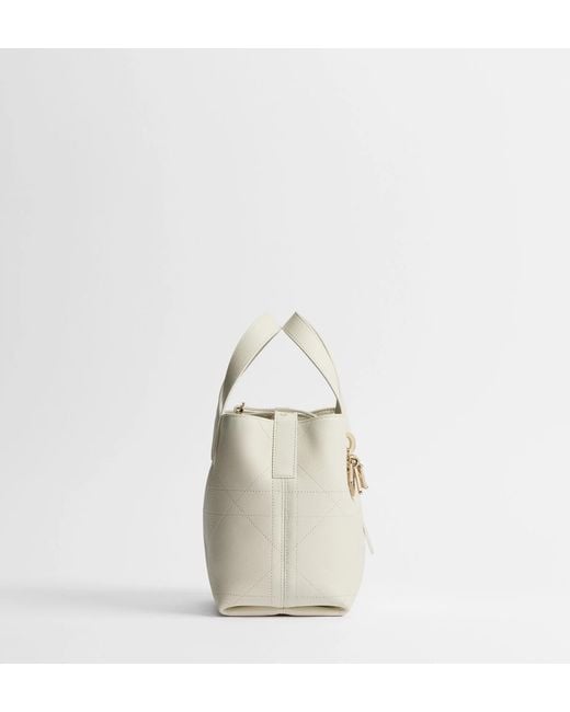 Dior White Double-Handle Shoulder Bag