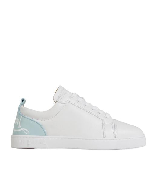 Christian Louboutin White Fun Louis Junior Leather Sneakers for men