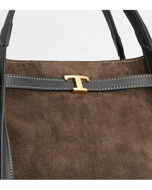 Tod's Brown T Signature Small Shoulder Bag