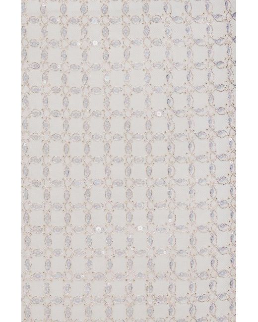 ROTATE BIRGER CHRISTENSEN Gray Beaded Mini Skirt