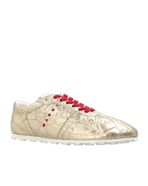 Marni Multicolor Crinkled Logo Low-Top Sneakers