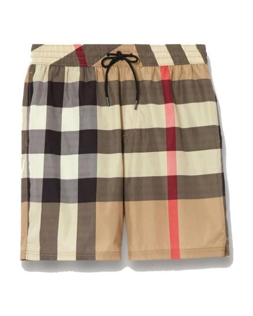 Burberry Multicolor Checked Drawcord Swim Shorts for men