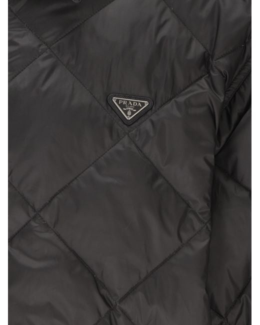 Prada Black Quilted Down Jacket for men