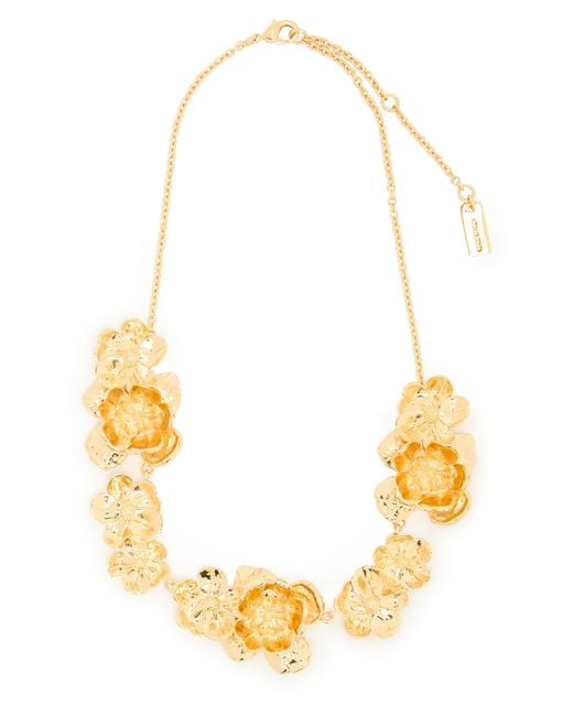 Chloé Metallic Chloé Bouquet Necklace