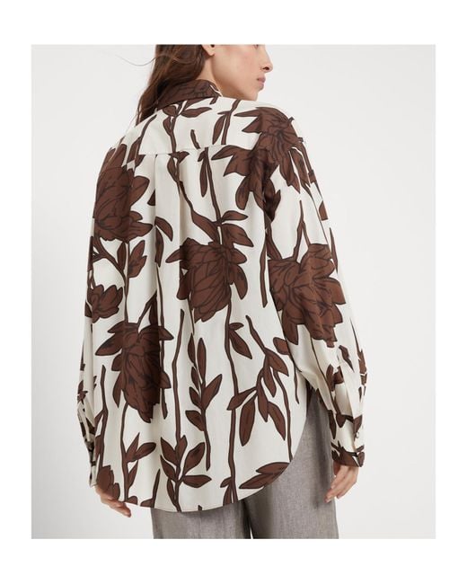 Brunello Cucinelli Multicolor Floral-Printed Button-Up Shirt