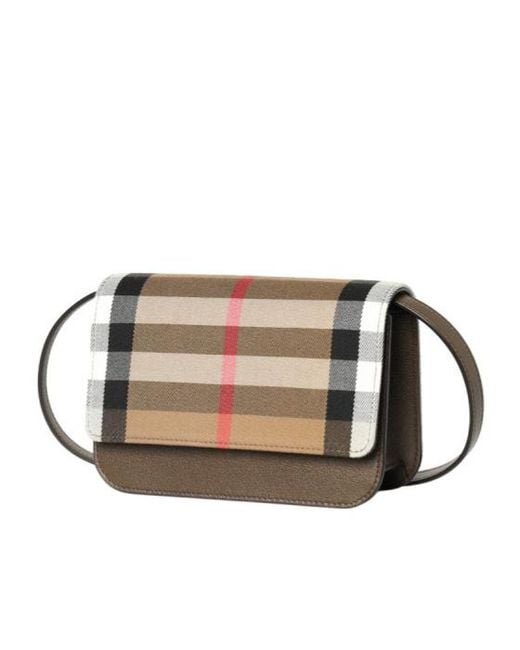 Burberry Brown Flap-Over Shoulder/Crossbody Bag
