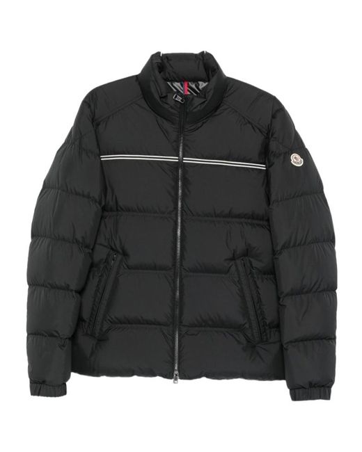 Moncler Black Logo Patch Zip-Up Jacket for men