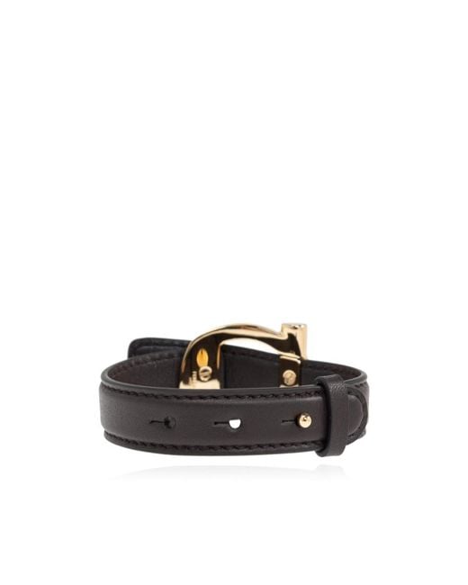 Ferragamo White Ferragamo Gancini Bracelet for men
