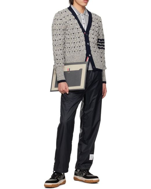 Thom Browne Gray Rwb Stripe Document Holder for men