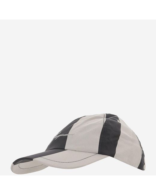 Jacquemus Gray La Casquette Baluchon Striped Cap