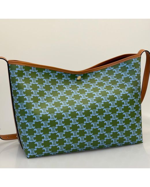 Céline Green Soft Shopper Bag
