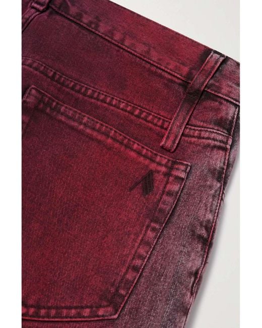 The Attico Red Belt Ring Denim Trousers